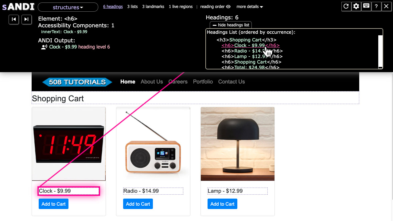 Accessible Name & Description Inspector (ANDI)